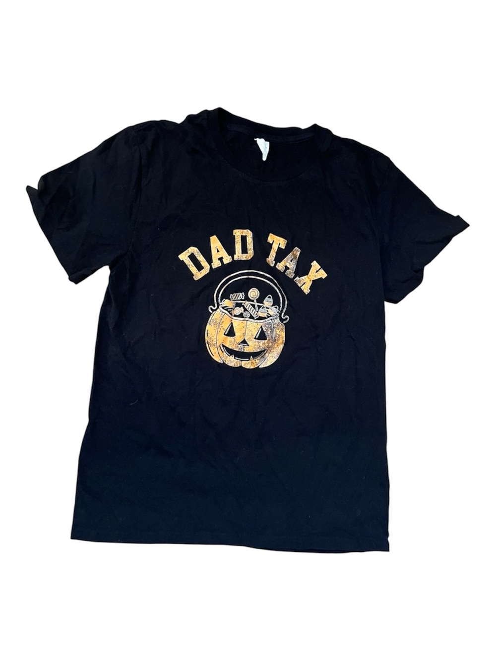 Black 'Dad Tax' Pumpkin Graphic Short Sleeve Tee